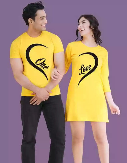 Cotton Minions Printed Yellow Color Half Sleeve